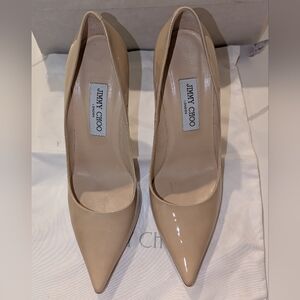 Jimmy Choo Abel In Patent Nude Size 39